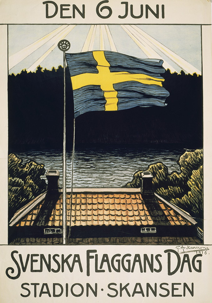 1916年瑞典國旗日慶典海報